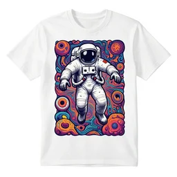 astronaut tripping psychedelic trippy, graphic t - shirt design