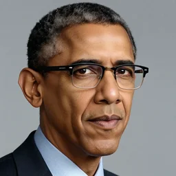 Photo of Barack Obama wearing Warby Parker glasses, soft studio lighting, photo taken by Martin Schoeller for Abercrombie and Fitch, award-winning photo, 24mm f/1.4