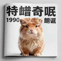 a photo and large impressive text donald trump furry, 1 9 9 0's photograph magazine.
