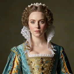 a portrait of natalie dormer in the style of a royal princess in 1 7 8 0 s