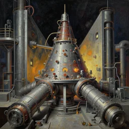 machinery of creation occult reactor highly detailed painting by zdzisław beksinski 8 k