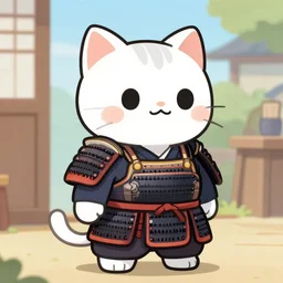 a Sunday morning cartoon of a cat in samurai armor