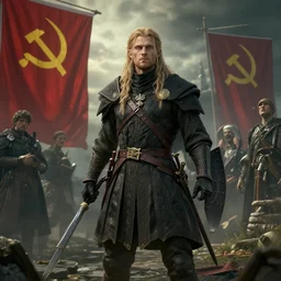 communist ranni from elden ring, soviet propaganda by greg rukowski