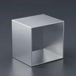 box modul for contemporary sculpture, simple, silver steel, trending on behance, keyshot 1 1