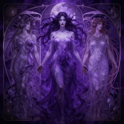 purple heaven, intricate concept art, ethereal, ominous, dramatic lighting, Ruan Jia and Jeremy Mann and Alphonse Mucha
