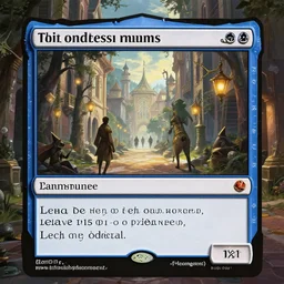 boundless promenade in the style of a magic the gathering card art