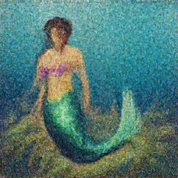 ben shapiro as a mermaid oil painting