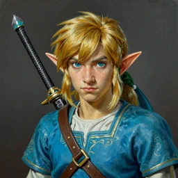 an ultra - realistic portrait painting of link from the legend of zelda in the style of frank frazetta. 4 k. ultra - realistic. highly detailed. dark fantasy. epic lighting.