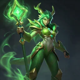divine soraka, from league of legends, health supporter, hyper detailed, green aura in her wand, digital art, trending in artstation, cinematic lighting, studio quality, smooth render, unreal engine 5 rendered, octane rendered, art style by klimt and nixeu and ian sprigger and wlop and krenz cushart
