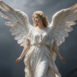 an angel from Heaven, volumetric light, sharp focus
