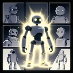 metabots medabots medarotto medarot robot minimalist comics, behance hd by jesper ejsing, by rhads, makoto shinkai and lois van baarle, ilya kuvshinov, rossdraws global illumination ray tracing hdr radiating a glowing aura