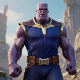 Thanos in the Vikings 4K quality super realistic