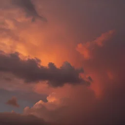 red and orange clouds