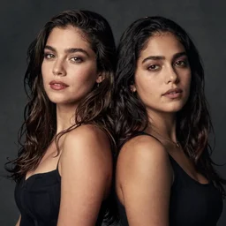 professional photo portrait of an actress that looks like aubrey plaza and rosa salazar