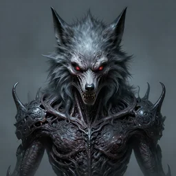 symmetry portrait of werewolf cyborg, cosmic horror, lovecraftian horror, intricate, horror, highly detailed, digital painting, artstation, giger concept art, smooth, sharp focus, illustration, art by tomasz alen, mark brooks, julie bell, alphonse mucha and junji ito, monohcrome red, white, black, gold