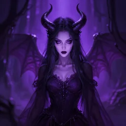 A esthetic Portrait of a sorceress Succubus in a darkness formidable environment by Paul Laffoley, trending on Behance.:5, 32k resolution, 8k resolution, Manhattan Distance, Direct Lighting, Physically based rendering (PBR), in the Style of Pastels, Over Exposed:2, Electric purple color scheme, blur, bokeh, dof:-1