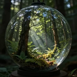 forest in a glass sphere