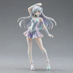 james jean isolated vinyl figure harajuku girl character design, figure photography, dynamic pose, holographic undertones, glitter accents on figure, anime stylized, accurate fictional proportions, high delicate defined details, ethereal lighting