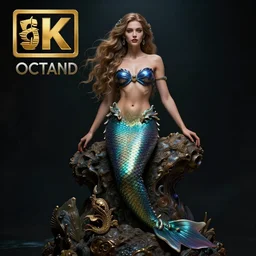 full body pose, hyperrealistic photograph of a beautiful siren woman, dim volumetric lighting, 8 k, octane beautifully detailed render, extremely hyper detailed, intricate, epic composition, cinematic lighting, masterpiece, trending on artstation, very very detailed, stunning, hdr, smooth, sharp focus, high resolution, award, winning photo, dslr, 5 0 mm