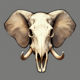elephant skull character art, pathfinder digital