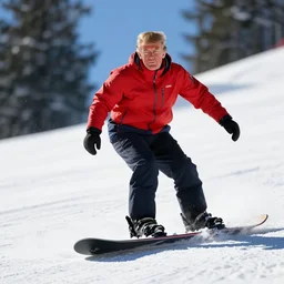 donald trump snowboarding