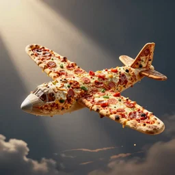 bobby hill flying a plane made out of pizza