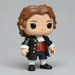 1 7 th century gottfried leibnitz's wig stop motion vinyl action figure, plastic, toy, butcher billy style