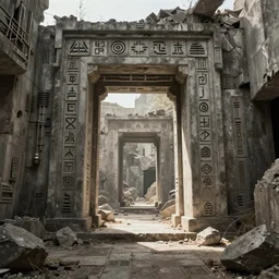 ruins of ancient technology, sigils, concrete, opening the portal to another dimension, cg society, textures. com