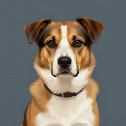 A dog, Portrait artwork by Concept artist Sam Nielson, Art Station