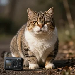 extremely obese cat, nokia cameraphone photo,