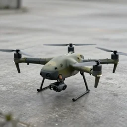brutalist military quadcopter