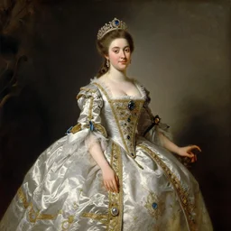 an neoclassical portrait of a beautiful russian grand duchess in a luxurious gown by vladimir borovikovsky, circa 1 8 1 0, oil on canvas, highly detailed, 8 k,