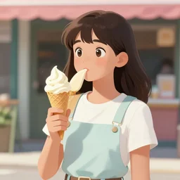 a girl with the ice cream by samuel smith trending on artstation