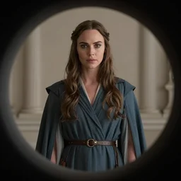 gal gadot as june in the handmaid's tale, cinematic frame