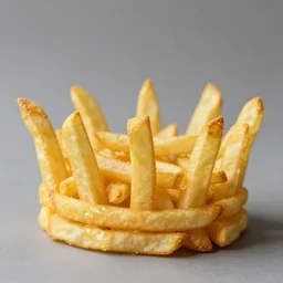 a crown made of french fries
