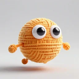 The Flying Spaghetti Monster made of yarn with glossy eyes, cinematic, hyper realism, high detail, vibrant threads, octane render, 8k