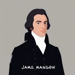 minimal movie poster, james madison, paul giamatti is 1 9 th century united states james madison, minimalist, fan art, movie poster, trending on artstation