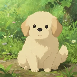 i saw your dog, your dog is so cute, but where are you, artstation, studio ghibli