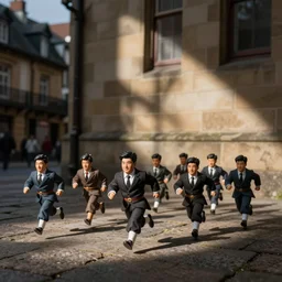 the running of the kim jong - un dolls in pamplona