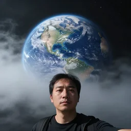 last selfie on planet earth dramatic apocalypse fog