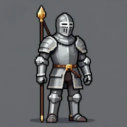 medieval knight, pixel art