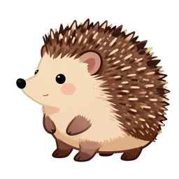 hedgehog vector art cute sideview