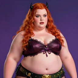 A beautiful portrait of 400-pound obese Sadie Sink as 400-pound obese Poison Ivy from Batman movie, digital art by Eugene de Blaas and Ross Tran, vibrant color scheme, highly detailed, in the style of romanticism, cinematic, artstation, Greg rutkowski