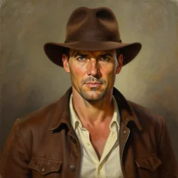 portrait of bruce campbell as indiana jones in the temple of doom ( 1 9 8 4 ). oil painting elegant, highly detailed, centered, digital painting, artstation, concept art, smooth, sharp focus, illustration, artgerm, tomasz alen kopera, peter mohrbacher, donato giancola, joseph christian leyendecker, drew struzan