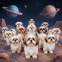 A Herd of Shih Tzu Invade an Alien Planet