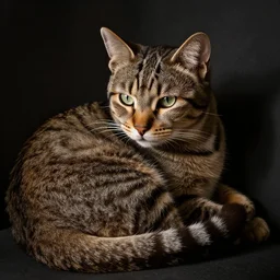 a brown tabby cat snuggling on a persondfb