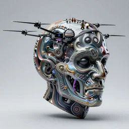 pushead blended with bernie wrightson stylized reaper drone aerial horror shape anatomical diagram highly detailed agate