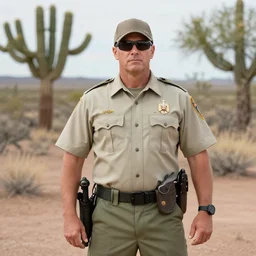 an Arizona ranger with a big iron on his hip