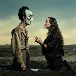 the creature that told me it's secret, film still from the movie directed by Denis Villeneuve with art direction by Salvador Dalí, wide lens