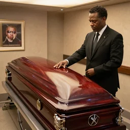 Ebony Maw working as a funeral director in the new avengers movie, 4k